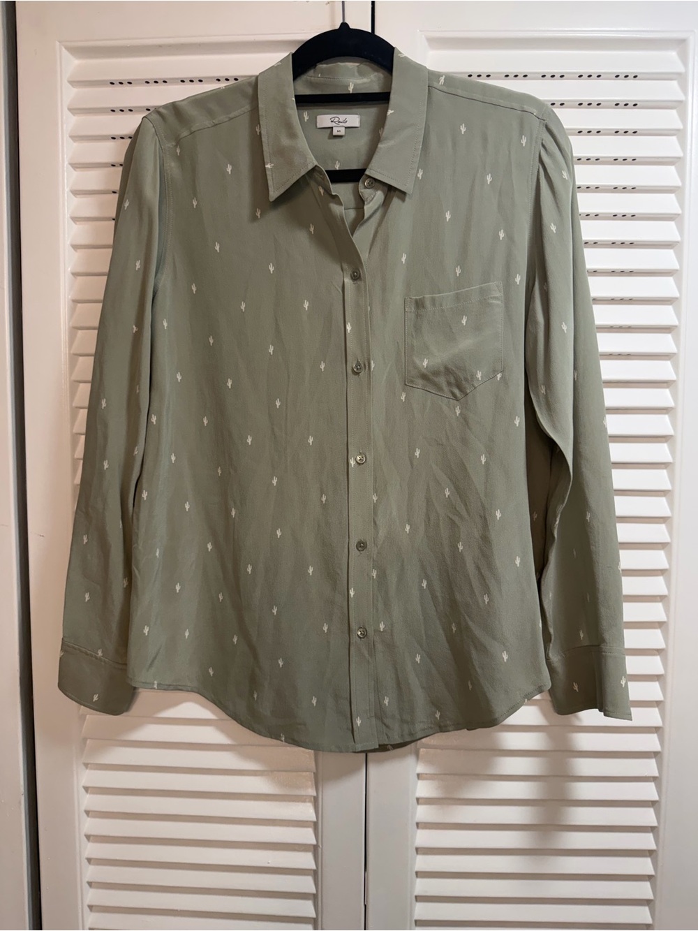Rails Kate Blouse In Silk -Mint Cactus